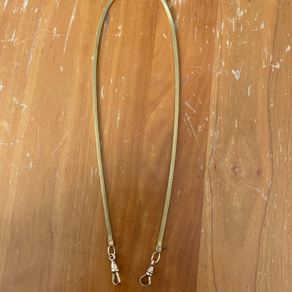 Antique Gold Plated Snake Watch Chain
